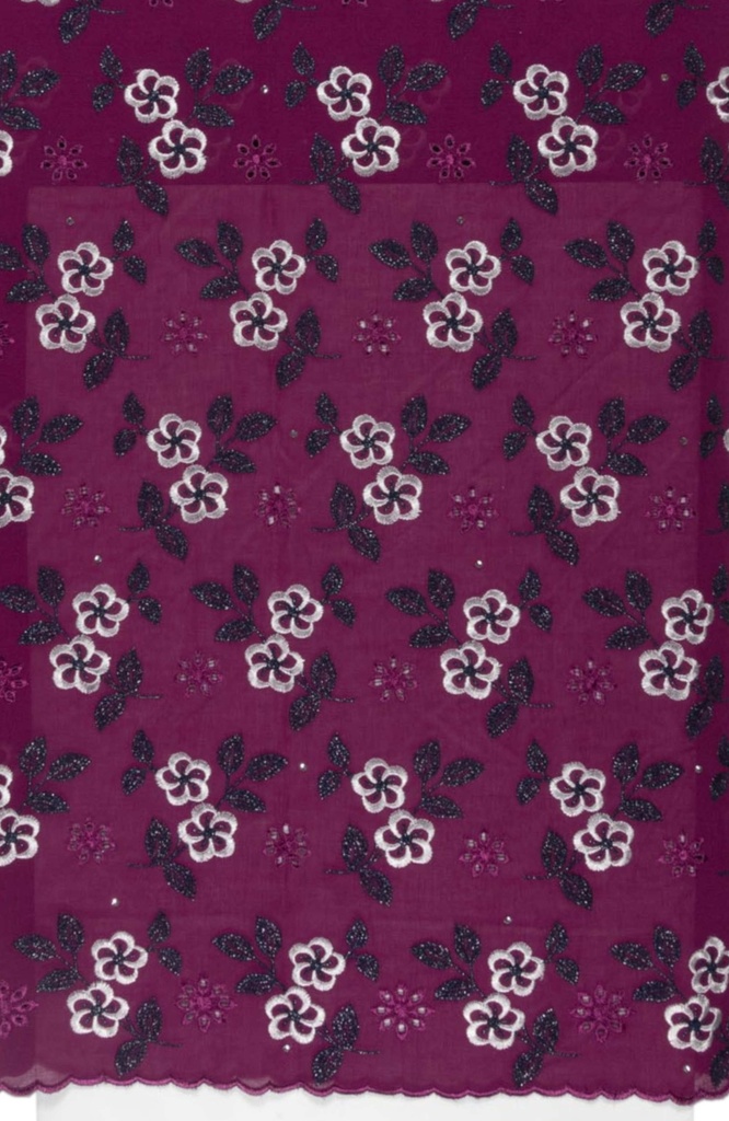 Embroidered allover with strass