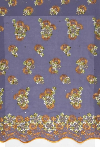 Embroidered allover with strass