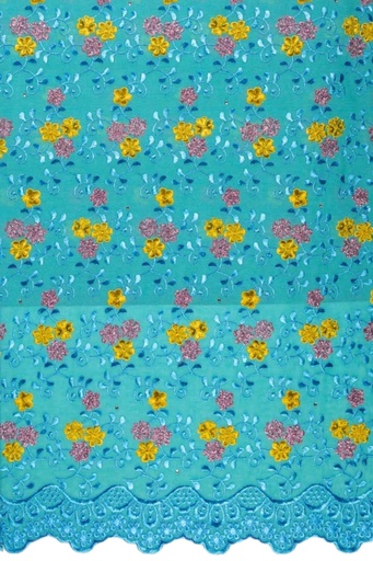 Embroidered allover with strass