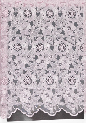 Embroidered allover with strass
