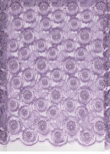 Embroidered allover with strass