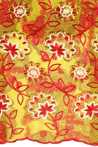 Embroidered allover with strass (with stones)