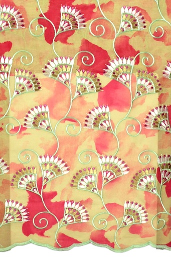 Embroidered allover with strass (with stones)