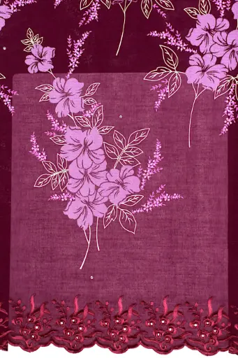 Embroidered allover with strass (with stones)