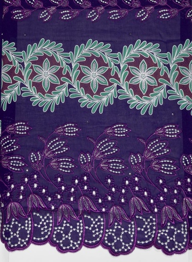 Embroidered allover with strass