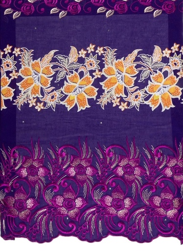 Embroidered allover with strass