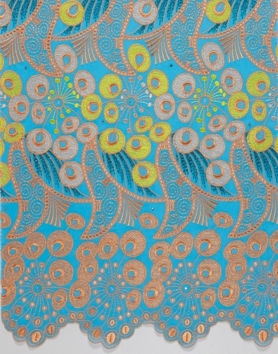 Embroidered allover with strass