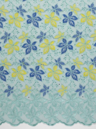 Embroidered allover with strass