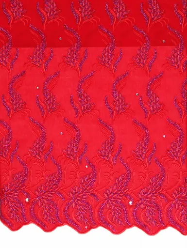 Embroidered allover with strass