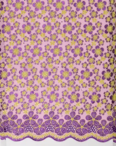 Embroidered allover with strass