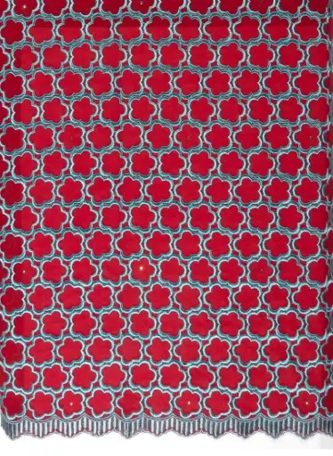 Embroidered allover with strass