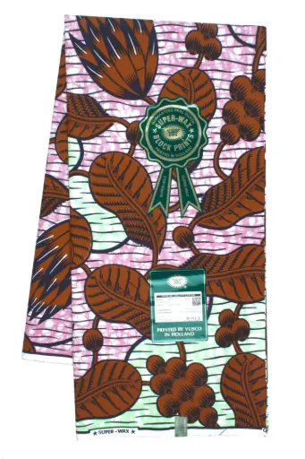 [10829-S0268-Brown/ green-005-Vlisco] SUPER WAX 