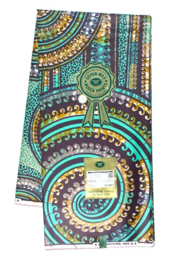 [10964-V Grand 27-Turquoise/ dark brown-101-Vlisco] GRAND SUPER WAX 