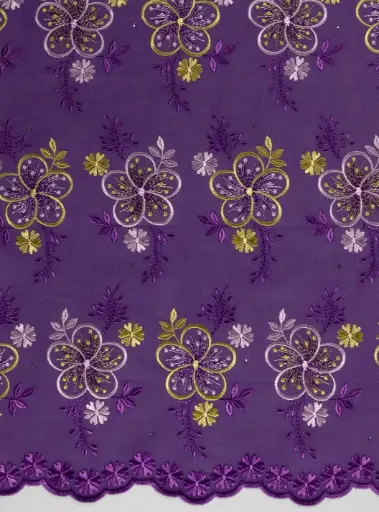 Embroidered allover with strass