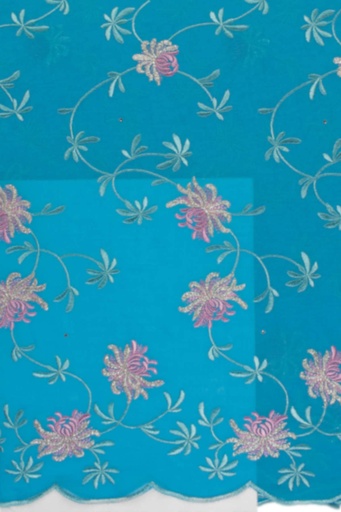 Embroidered allover with strass/615186S