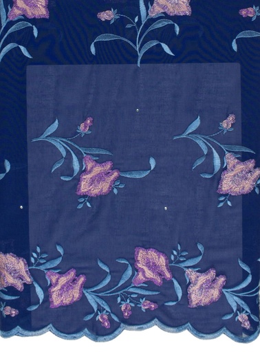 Embroidered allover with strass/615187S