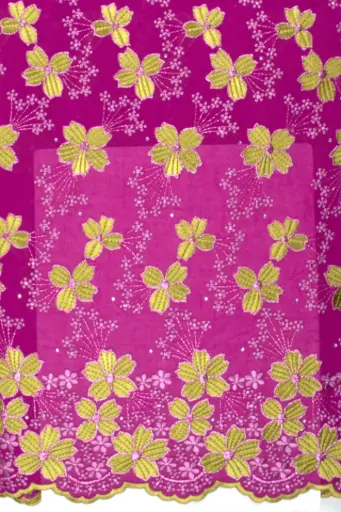 Embroidered allover with strass