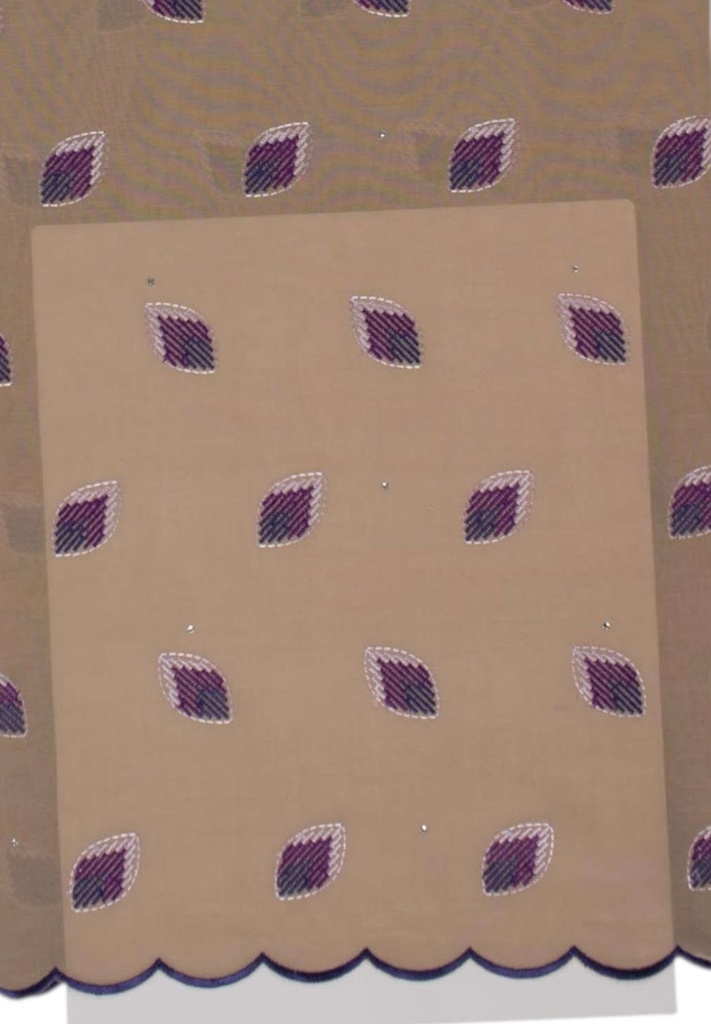 Embroidered allover with strass/ 615243