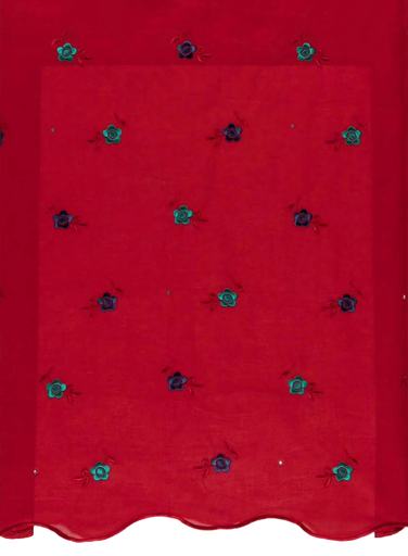 Embroidered allover with strass/ 610053 (with stones)