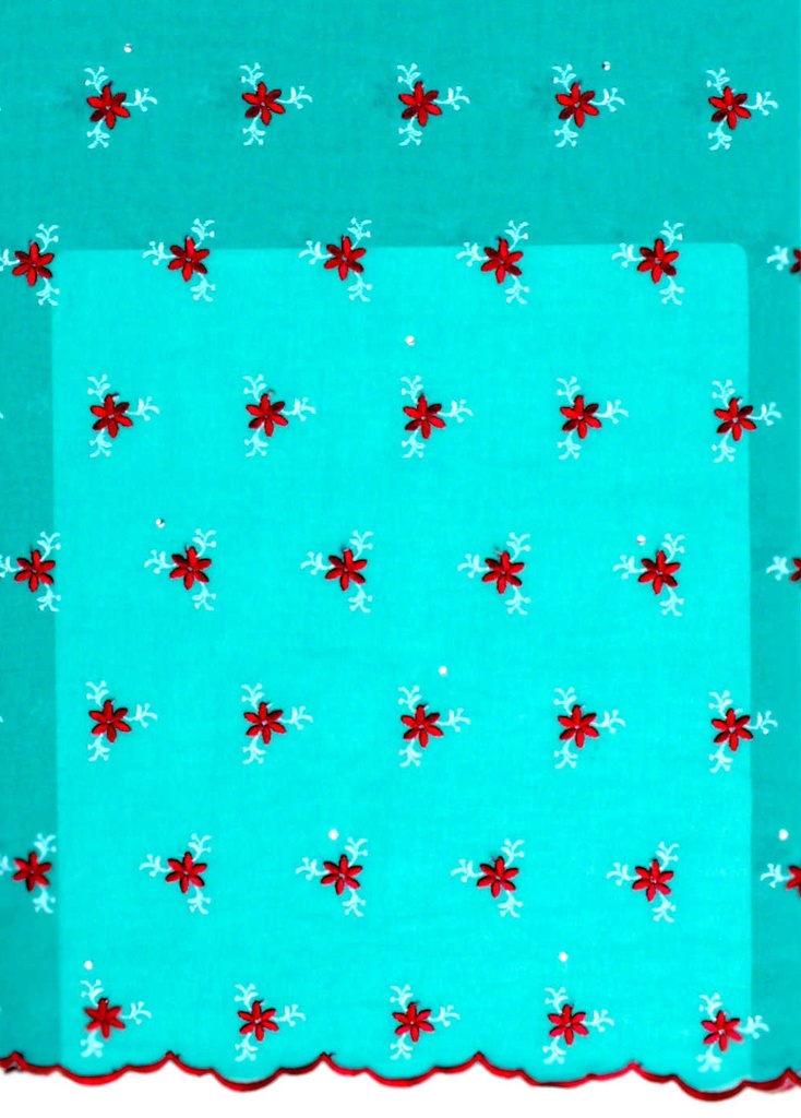 Embroidered allover with strass